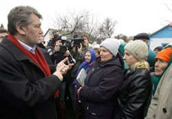 Президент Віктор Ющенко а Алчевську торік.