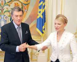 Президент Ющенко і лідер БЮТ Тимошенко поговорили про демократичну коаліцію