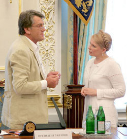 Президент Ющенко сказав, що не заперечуватиме, якщо Тимошенко стане прем'єром перед пакетом законів