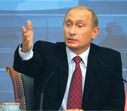 У Росії вибори. Президет Путін написав передвиборчу листівку Президенту Ющенку