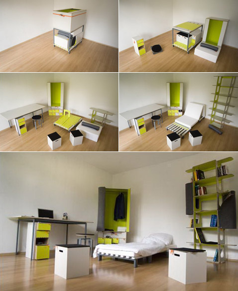 Так з «кубика» виходить проста, але при цьому багатофункціональна спальня (фотографії з сайту mein-casulo.de).