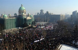 Сербський “Майдан” в Бєлграді