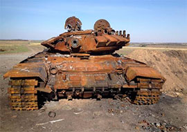 Залишки знищених танків свідчать про причетність Росії до конфлікту в Україні