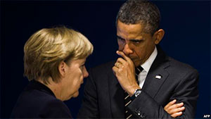 Обама і Меркель: санкції щодо Росії мають залишатися