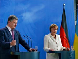 Меркель і Порошенко: санкції проти Росії потрібно зберегти