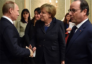 «На трьох». Меркель, Олланд і Путін закликали один одного до конструктивного «нормандського саміту»