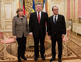 Порошенко зустрічається з Меркель та Олландом