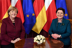 Федеральна канцлерка Німеччини Анґела Меркельта прем’єр-міністерка Польщі Беата Шидло