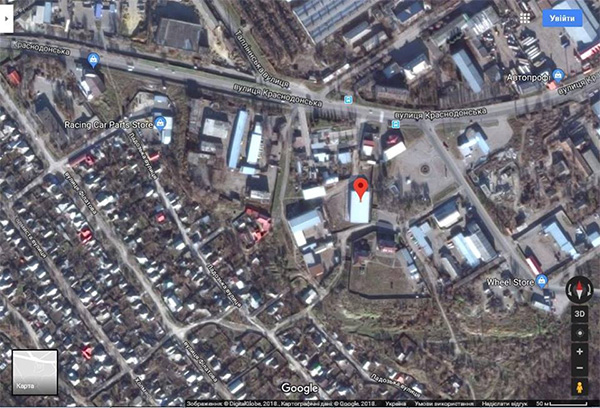 Українські хакери визначили координати бази у Луганську, де розміщена військова техніка бойовиків