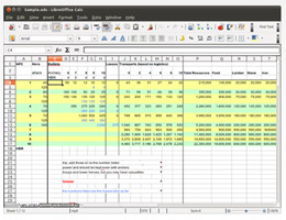 Інтерфейс програми LibreOffice Calc