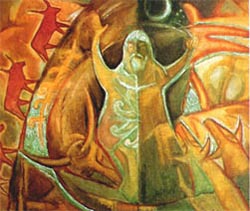 Картина українського маляра Анатолія Буртового «Пам’ять пращурів», 1995
