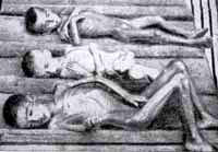Діти померлі з голоду, але були випадки, коли людей закопували живцем.
