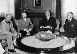 Муссоліні, Гітлер, Даладьє, Чемберлен, 1938