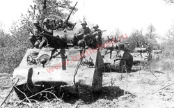 Червоноармійці на M4 «General Sherman» виконують бойову задачу