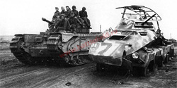 Не радянський і тим більше не російський танк «Churchill» на озброєні червоної армії бере участь у бойоих діях проти нацистів.
