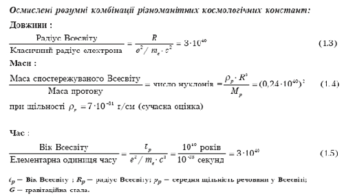 Таблиця 1. Космологічні константи (Сухонос 2000:22)