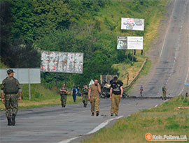 Вночі, на в’їзді в Полтаву, загорілася і вибухнула вантажівка з боєприпасами