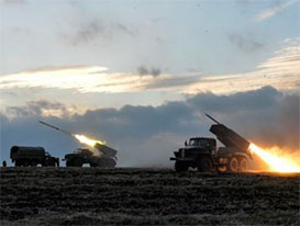 Ситуація на фронті: російські бойовики супроводжують слова Лаврова залпами з «Градів» Ситуація на фронті: російські бойовики супроводжують слова Лаврова залпами з «Градів»