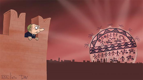 Шамана, який ішов виганяти Путіна, привезли до психлікарні 